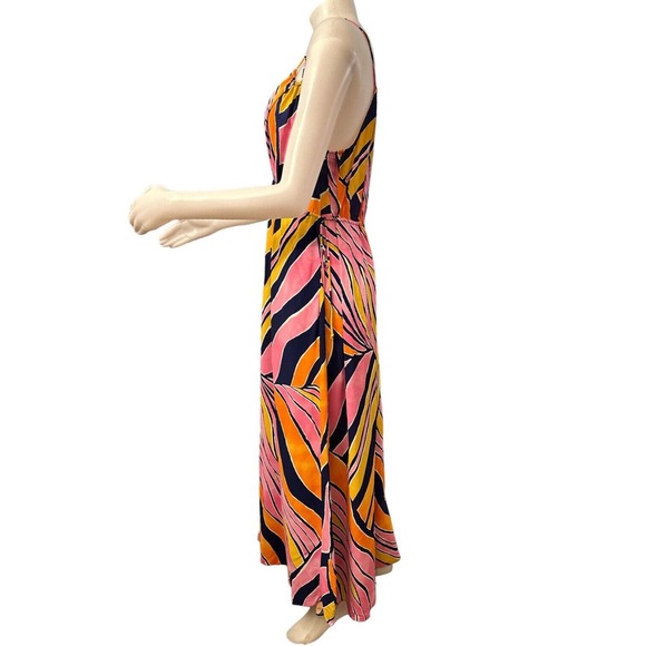 Anthropologie Maeve FINLEY Jumpsuit SZ 6 Animal Print Wide Leg Crop Pockets - Picture 5 of 12